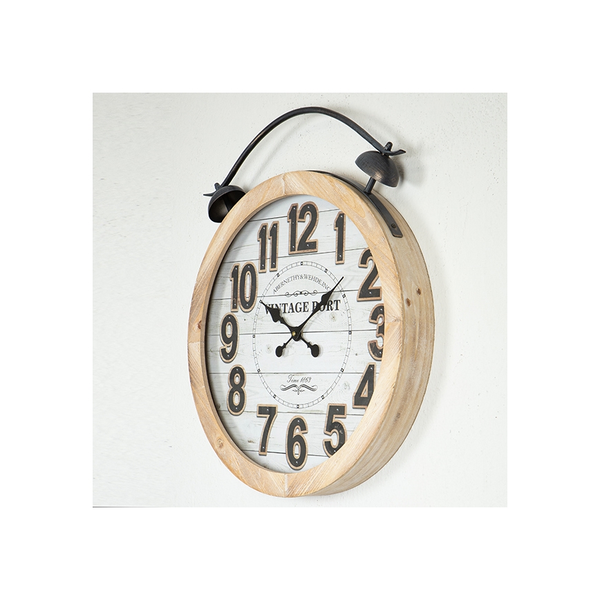 Relógio de parede 1xAA diâmetro 50 cm bege