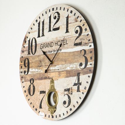 Relógio de parede 1xAA diâmetro 58,2 cm bege