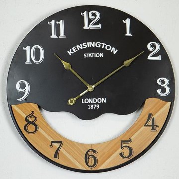 Relógio de parede 1xAA diâmetro 60 cm preto/bege