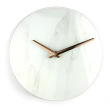 Relógio de parede 1xAAA mármore/cobre