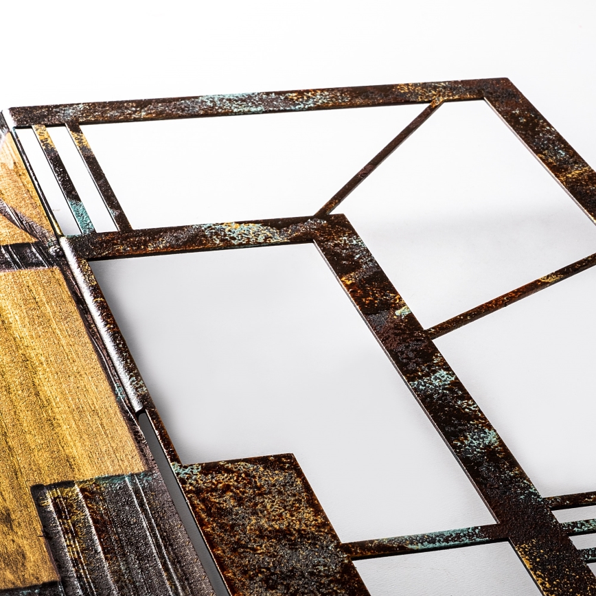 Relógio de parede 49x58 cm 1xAA madeira/metal