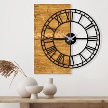 Relógio de parede 55x58 cm 1xAA madeira/metal