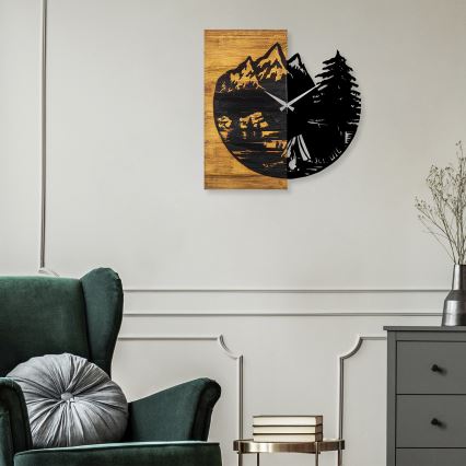 Relógio de parede 56x58 cm 1xAA madeira/metal