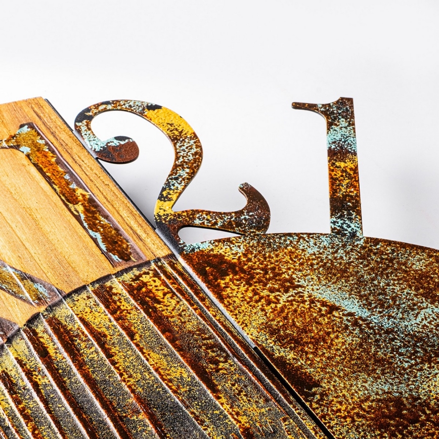 Relógio de parede 58x58 cm 1xAA madeira/metal