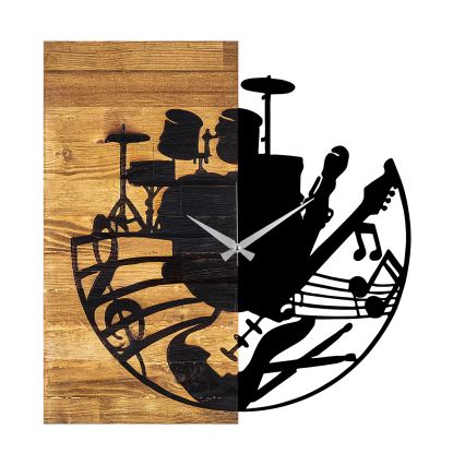 Relógio de parede 60x58 cm 1xAA madeira/metal