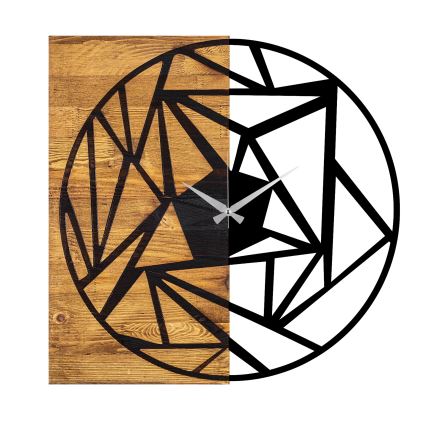 Relógio de parede 60x58 cm 1xAA madeira/metal