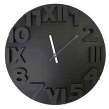 Relógio de parede com design 3D 1xAA preto