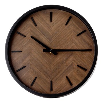 Relógio de parede diâmetro 30 cm 1xAA preto/castanho