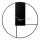 Relógio de parede diâmetro 50 cm 1xAA preto/dourado
