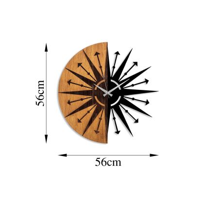 Relógio de parede diâmetro 56 cm 1xAA madeira/metal