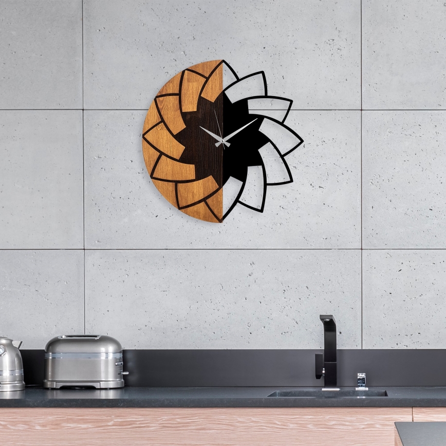 Relógio de parede diâmetro 56 cm 1xAA madeira/metal