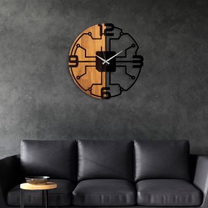 Relógio de parede diâmetro 56 cm 1xAA madeira/metal