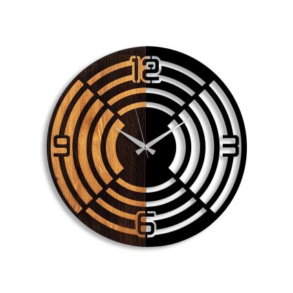 Relógio de parede diâmetro 56 cm 1xAA madeira/metal