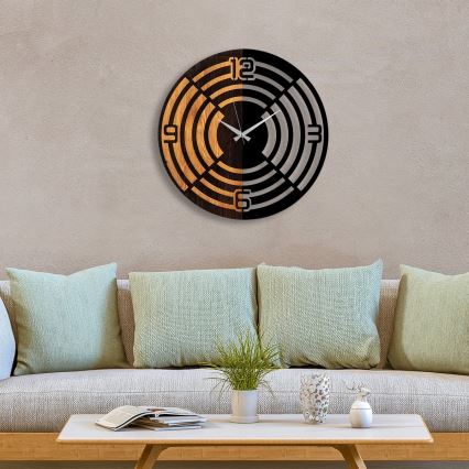 Relógio de parede diâmetro 56 cm 1xAA madeira/metal