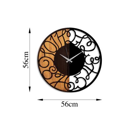 Relógio de parede diâmetro 56 cm 1xAA madeira/metal