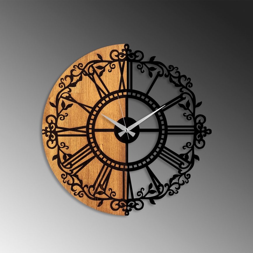 Relógio de parede diâmetro 56 cm 1xAA madeira/metal