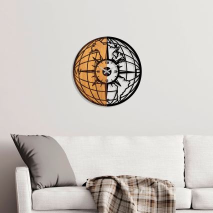 Relógio de parede diâmetro 56 cm 1xAA madeira/metal