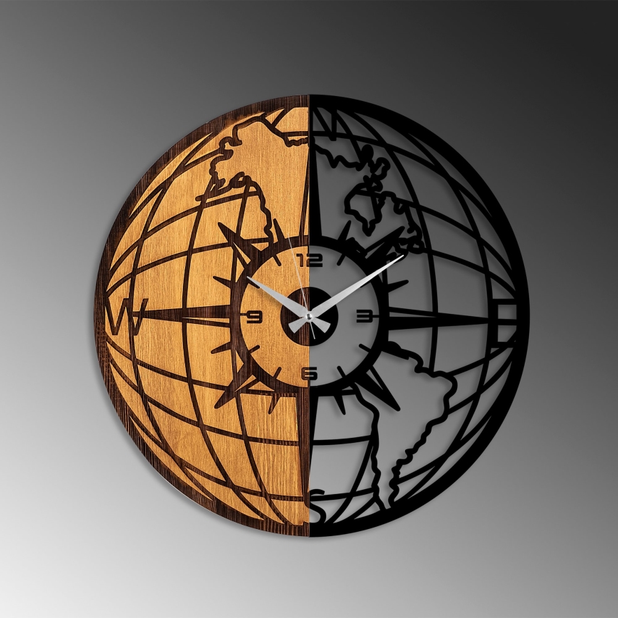 Relógio de parede diâmetro 56 cm 1xAA madeira/metal