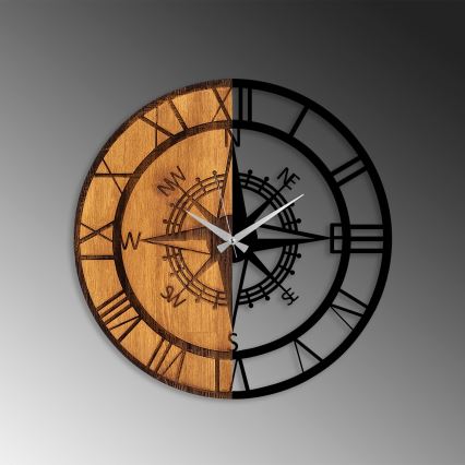 Relógio de parede diâmetro 56 cm 1xAA madeira/metal