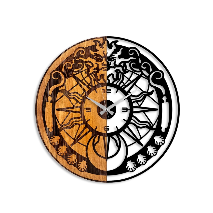Relógio de parede diâmetro 56 cm 1xAA madeira/metal