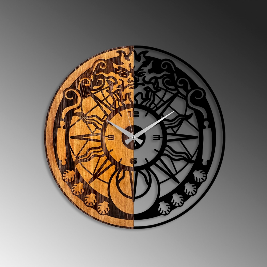 Relógio de parede diâmetro 56 cm 1xAA madeira/metal