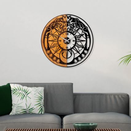 Relógio de parede diâmetro 56 cm 1xAA madeira/metal