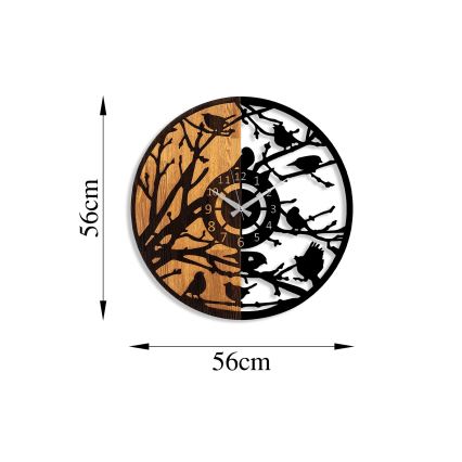 Relógio de parede diâmetro 56 cm 1xAA madeira/metal