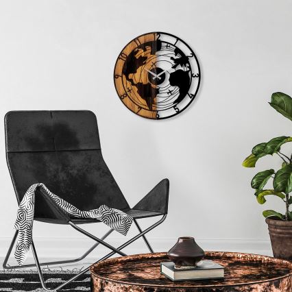 Relógio de parede diâmetro 56 cm 1xAA madeira/metal