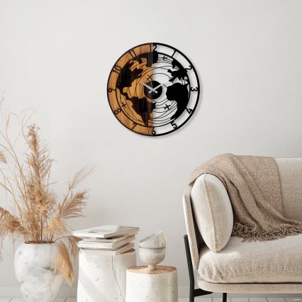 Relógio de parede diâmetro 56 cm 1xAA madeira/metal