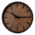 Relógio de parede Ø 30 cm 1xAA preto/marrom