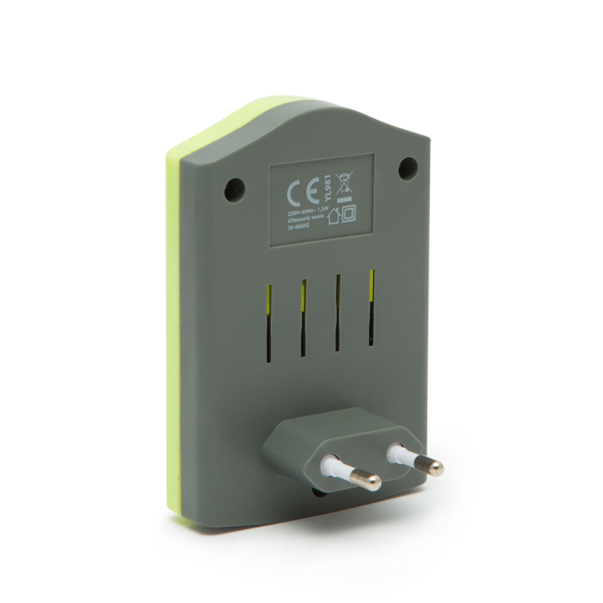 Repelente ultrassónico de roedores 1,3W/230V verde