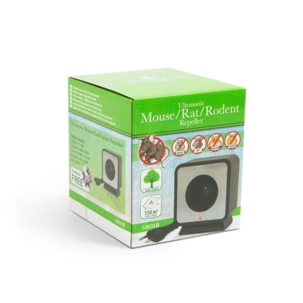 Repelente ultrassónico para roedores 1W/230V preto