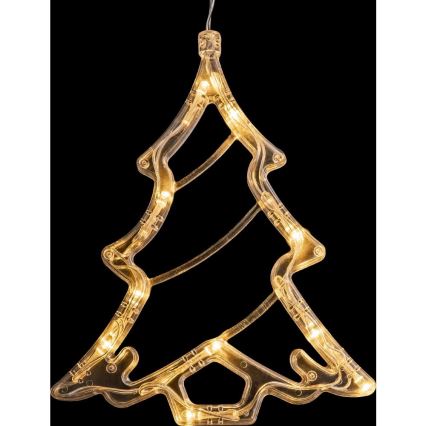 LED Decoração de Natal LED/3xAAA/branco quente árvore