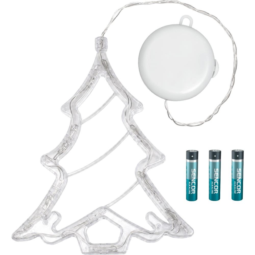 LED Decoração de Natal LED/3xAAA/branco quente árvore