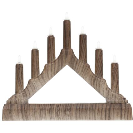 Castiçal de Natal LED 7xLED/2xAA branco quente