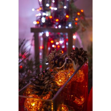 Cordão decorativo LED 10xLED/2xAA branco quente