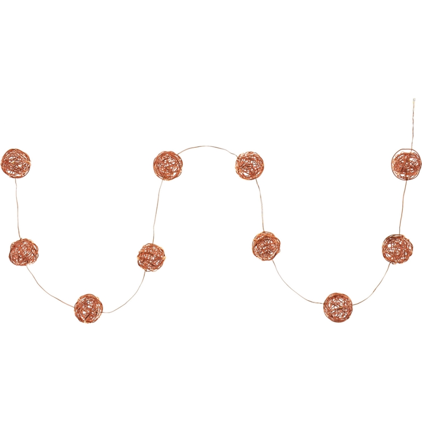 Cordão decorativo LED 10xLED/2xAA branco quente