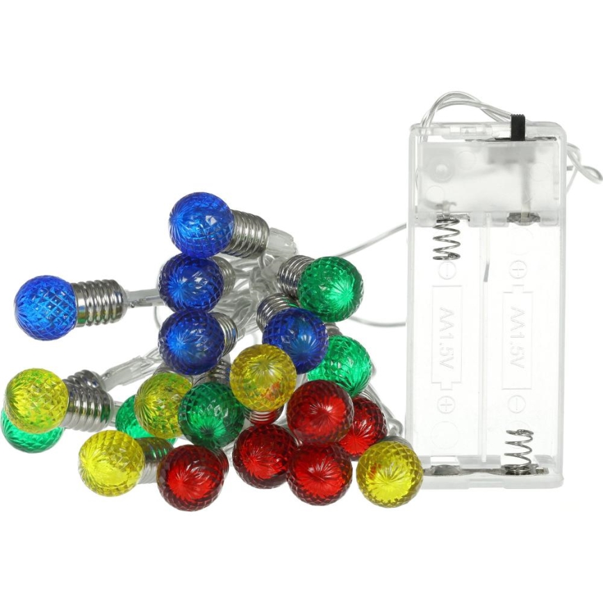 Guirlanda de luzes LED 20xLED/2xAA/branco quente 1,8 m – lâmpadas decorativas