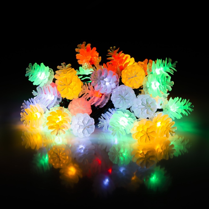 Guirlanda LED para exterior 40 LEDs/15 m IP44 multicolorido