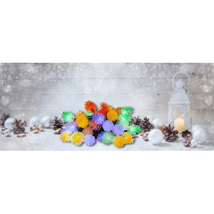 Guirlanda LED para exterior 40 LEDs/15 m IP44 multicolorido