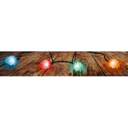 Guirlanda LED para exterior 40 LEDs/15 m IP44 multicolorido