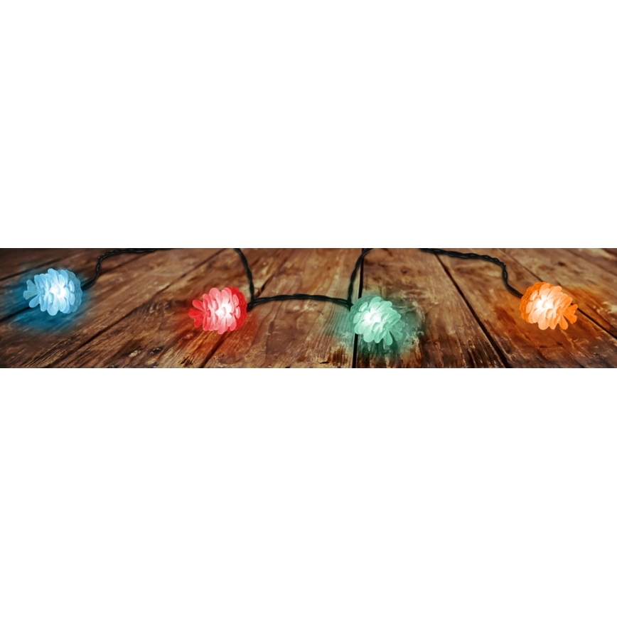 Guirlanda LED para exterior 40 LEDs/15 m IP44 multicolorido