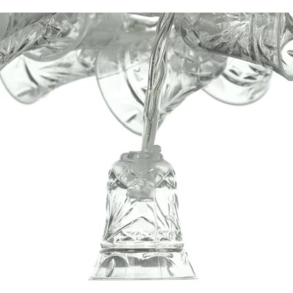 Corrente de Natal LED 20xLED/3xAA/branco quente 2,2m sinos