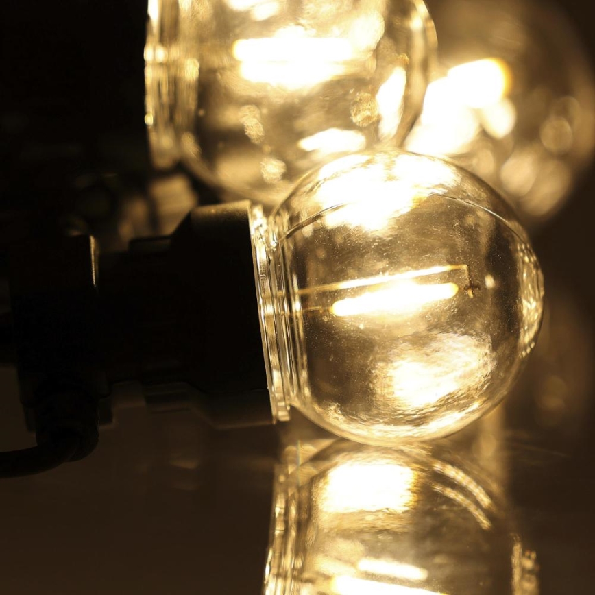 Corrente decorativa exterior LED GRINALDA G45 10xE27/230V 8m IP44 branco quente