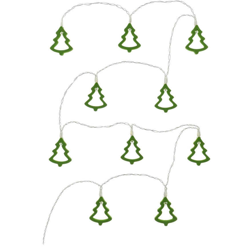 Corrente decorativa LED 10xLED/2xAA 1,6m branco quente