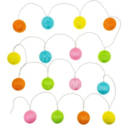 Corrente decorativa LED 16xLED/2xAA 3,3m branco quente