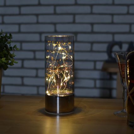 Decoração com corrente LED 3xAA branco quente