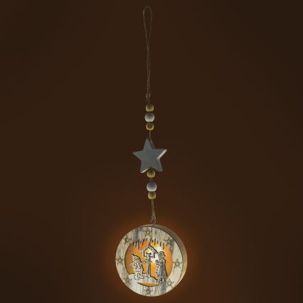 Decoração de Natal LED 1xLED/2xCR2032 branco quente