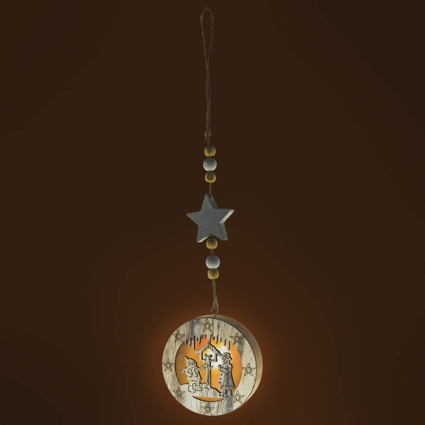 Decoração de Natal LED 1xLED/2xCR2032 branco quente