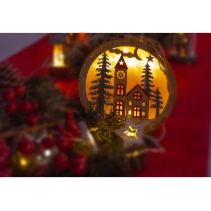 Decoração de Natal LED 5xLED/2xAAA branco quente